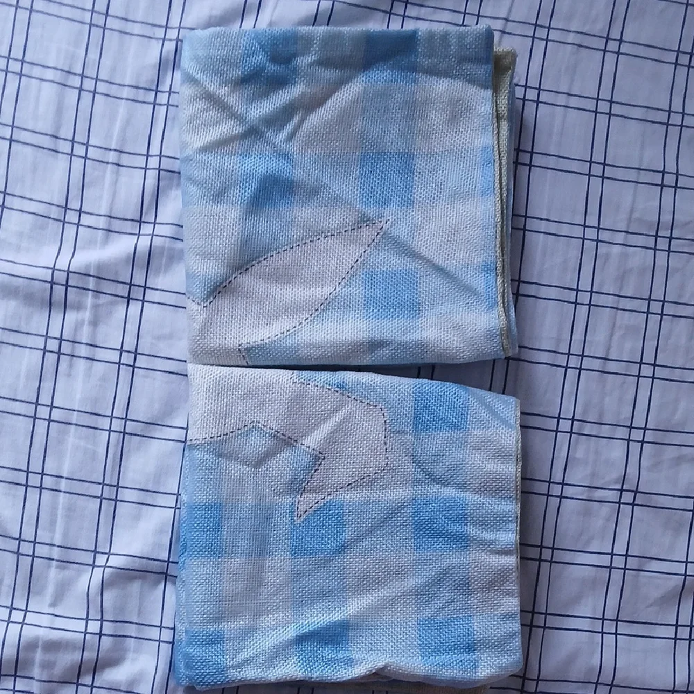Easter Blue and White Bunny Tapestry